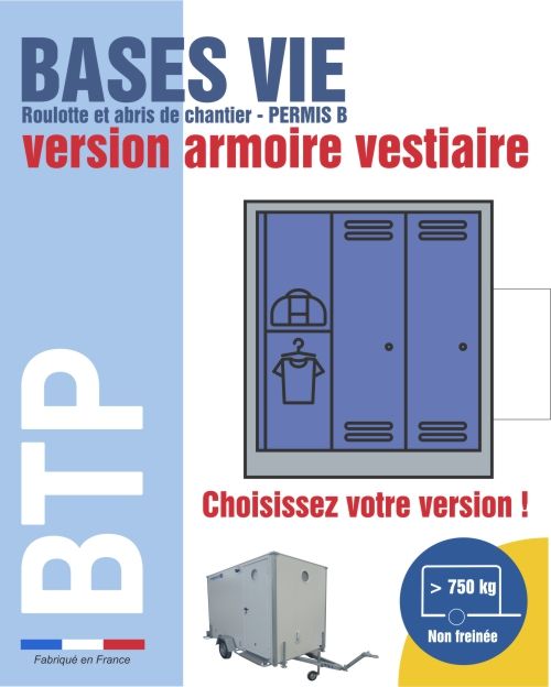 base vie vestiaire avec armoires
